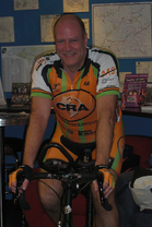 Dr. Karl Johnson at Cycling Class