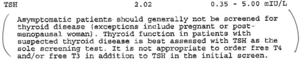 Normal Thryoid Screening