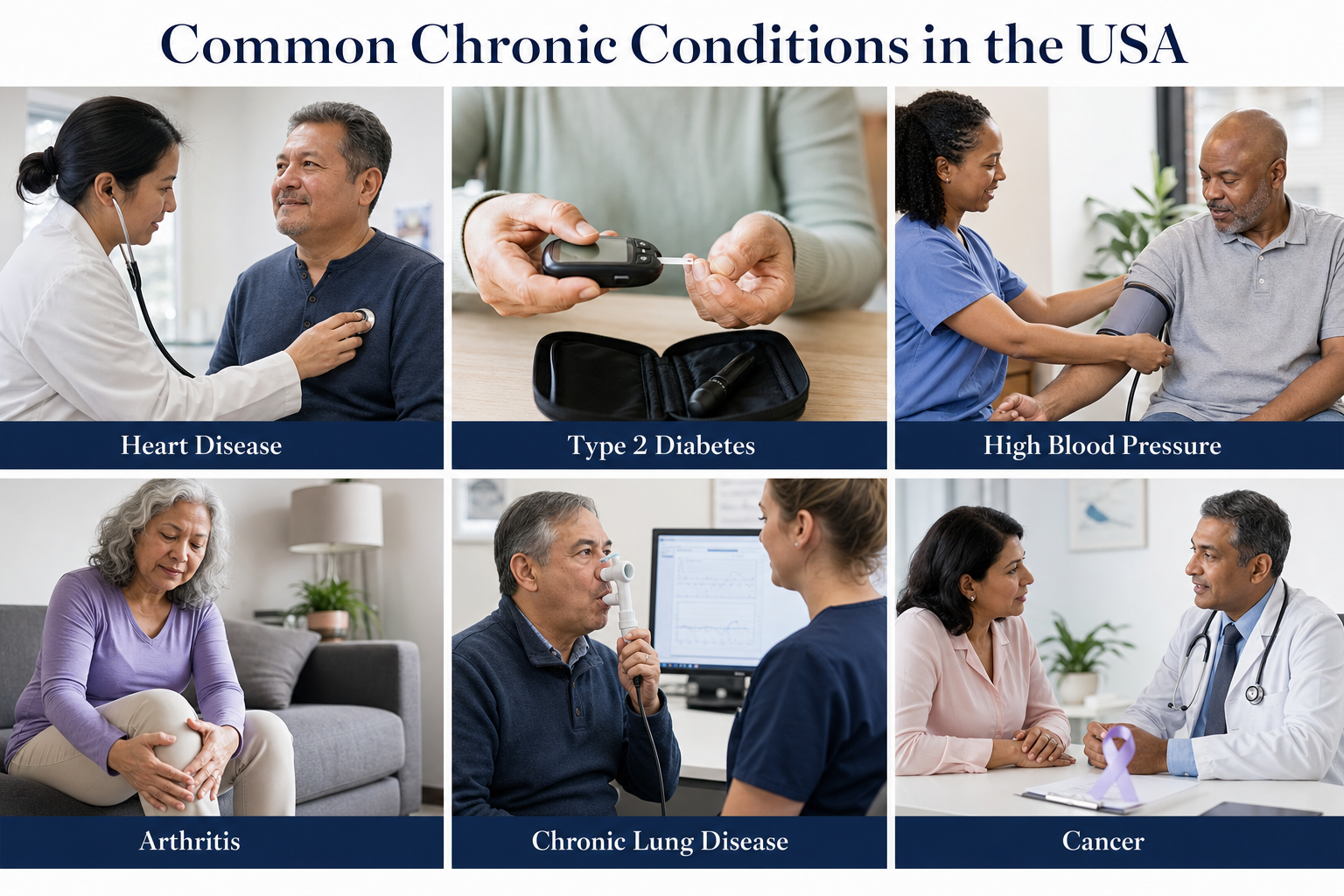 Six Chronic Conditions Editorial Collage