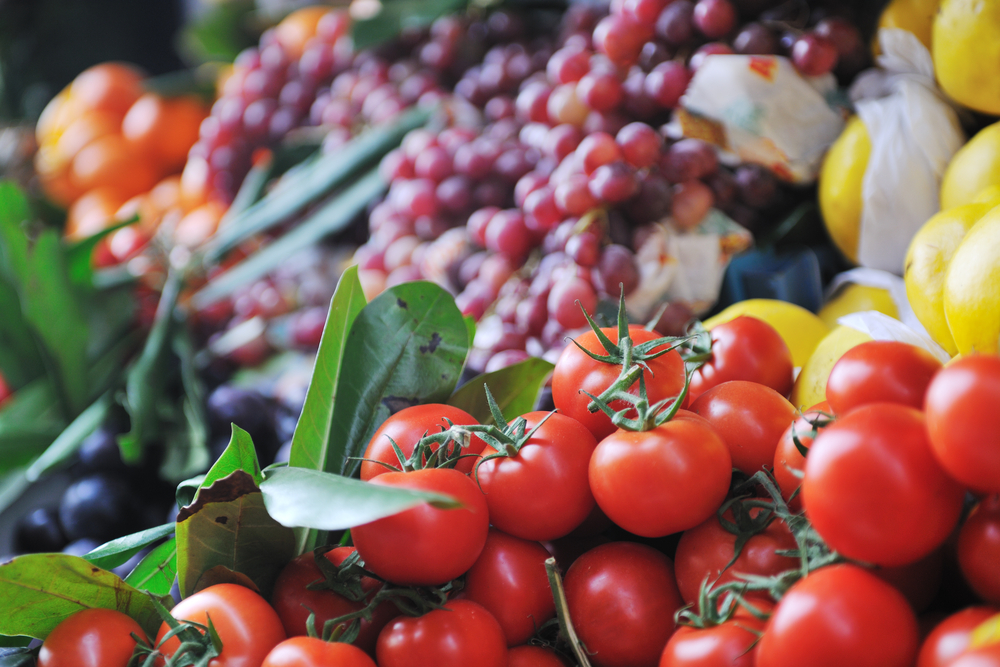 fresh healthy organic food  fruits and vegetables at market-1