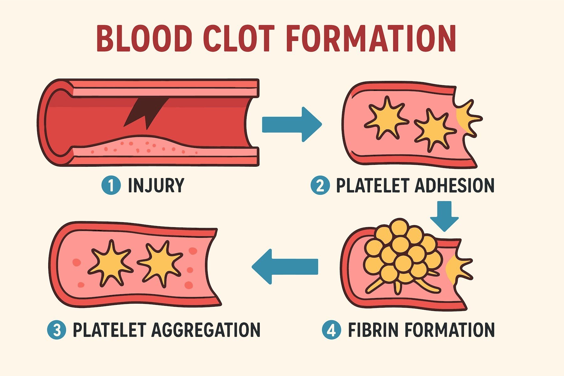AdobeStock_Blood clot formation stages_injury to fibrin formation-1800
